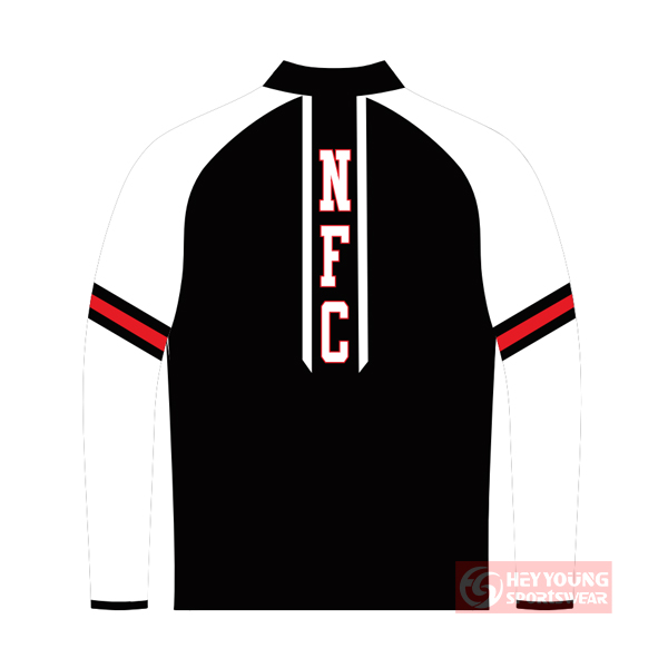 Wholesale 100% Polyester Custom Sublimated Warm-up Quarter Zipper Jacket