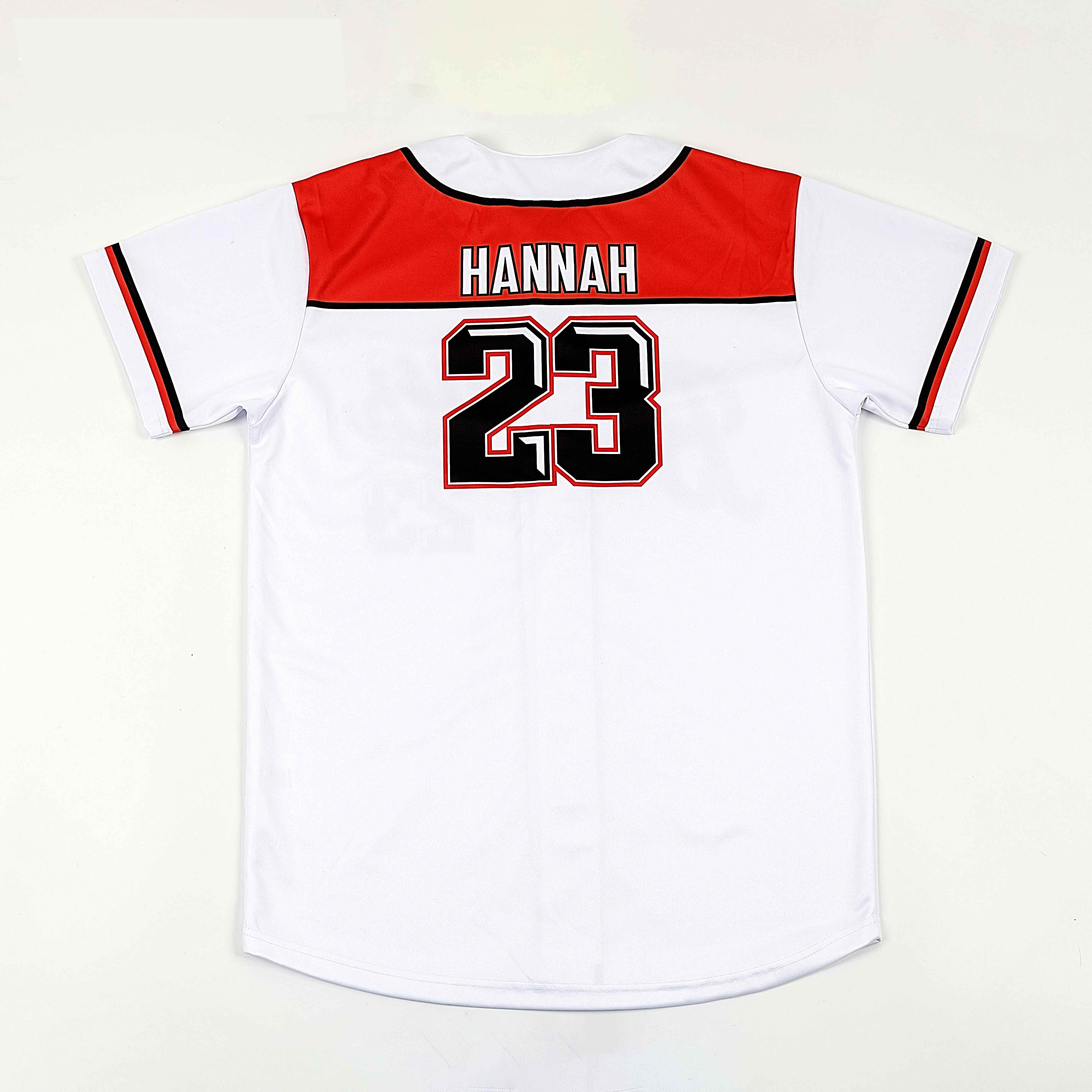 Custom Made Sublimated Printing Full Button Baseball Jersey