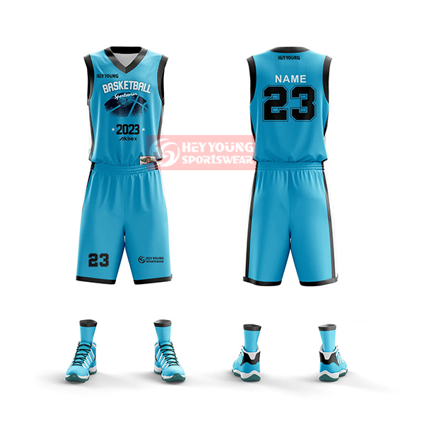 Factory Customized Youth Basketball Uniform Sublimation Sportswear Basketball Uniform