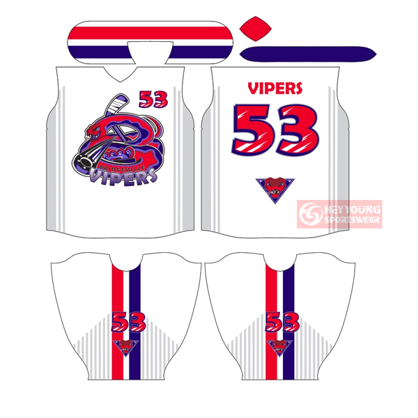 Manufacturing Cheap Custom Design Sublimated Ice Hockey Jerseys