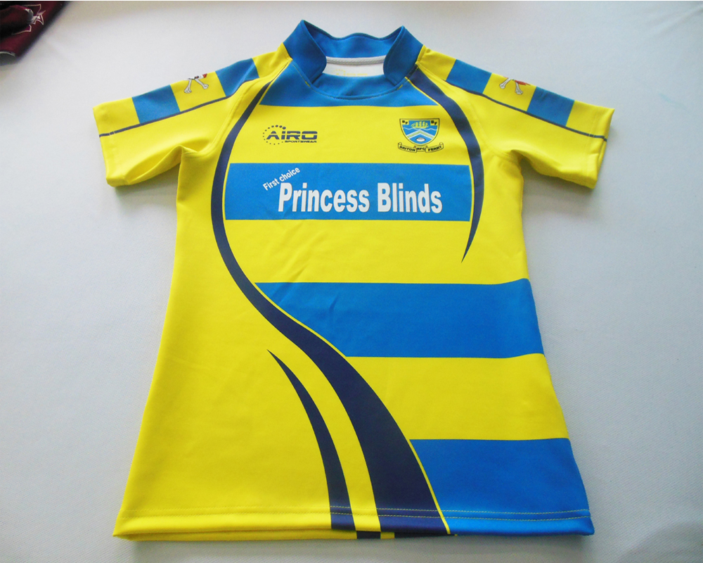 Custom Name Number Sublimation Short Sleeve Football Rugby Wear 