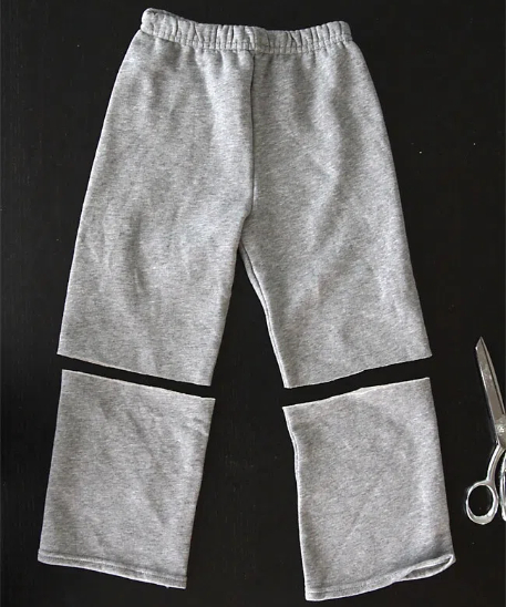 how to cut sweatpants into shorts2