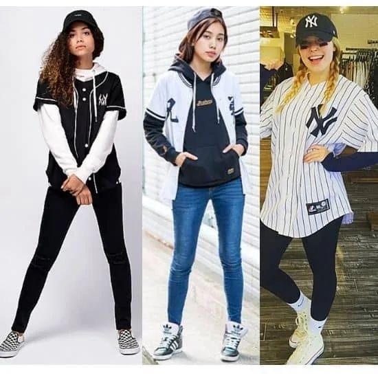 what to wear under a baseball jersey girls cubs2