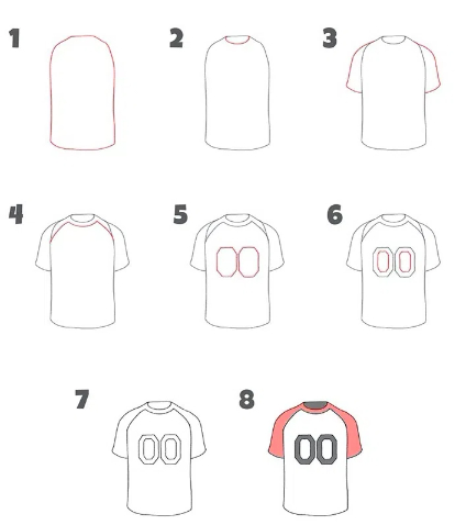 how to draw a baseball jersey step by step1