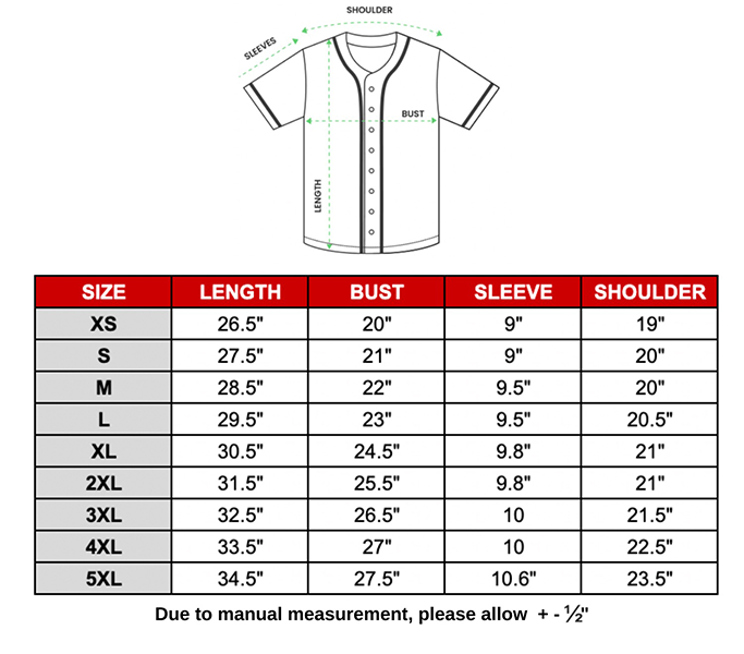 what size is a 52 baseball jersey3