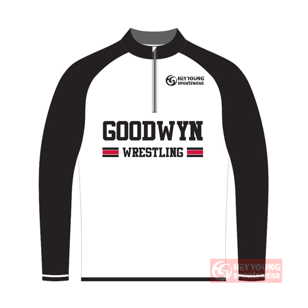 Wholesale 100% Polyester Custom Sublimated Warm-up Quarter Zipper Jacket