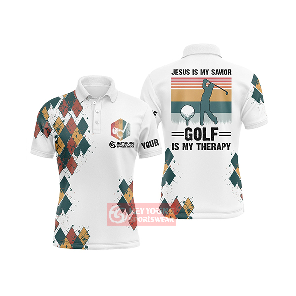 Custom Dye Sublimation Printing Quick Dry Golf Polo Shirt