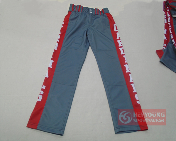 100% Polyester Custom Made Sublimation Printing Men Baseball Pant