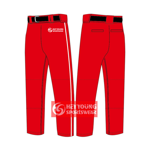 High Quality 100% Polyester Custom Team Design Sublimation Printed Baseball Pants