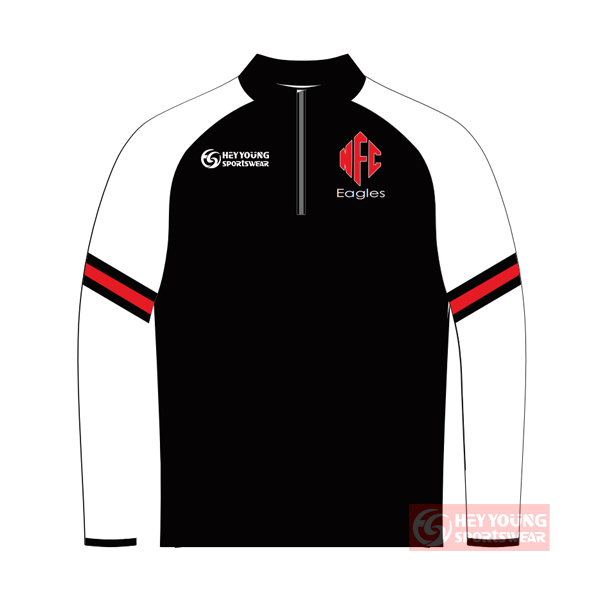 Wholesale 100% Polyester Custom Sublimated Warm-up Quarter Zipper Jacket