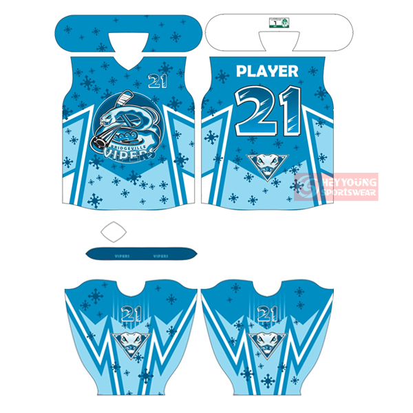 Manufacturing Cheap Custom Design Sublimated Ice Hockey Jersey