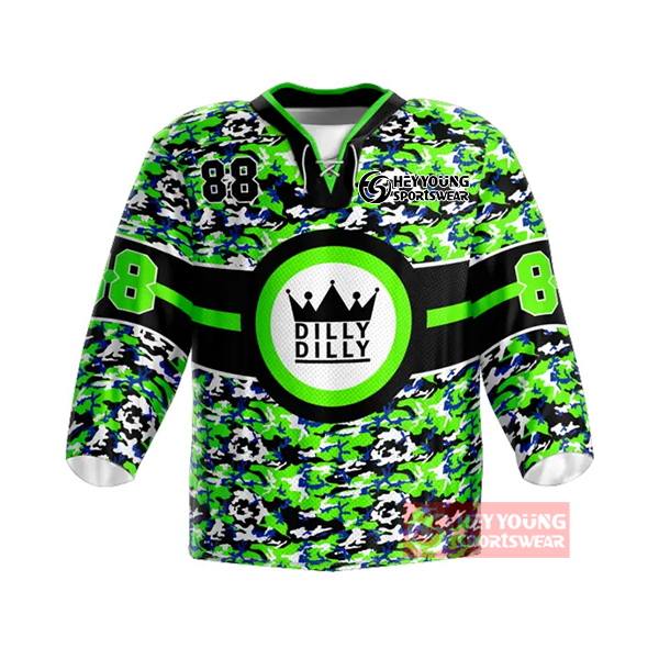Custom Printing Sportswear Team Lace-up Ice Hockey Wear Jersey