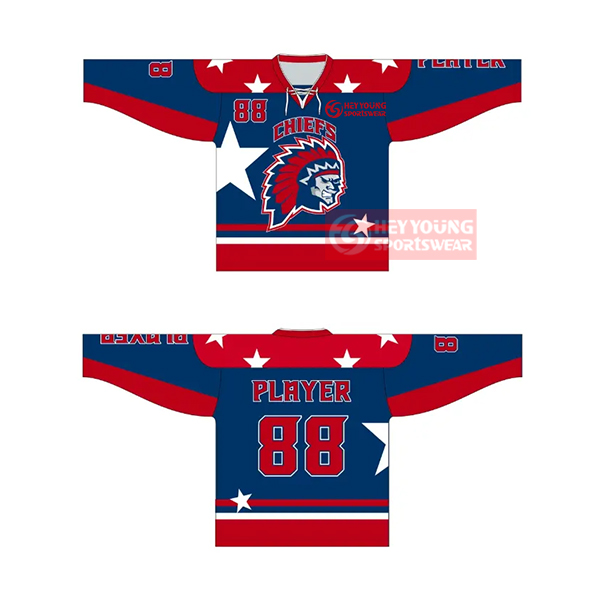 Top Quality Custom Made Lace-up Sublimated Hockey Jerseys