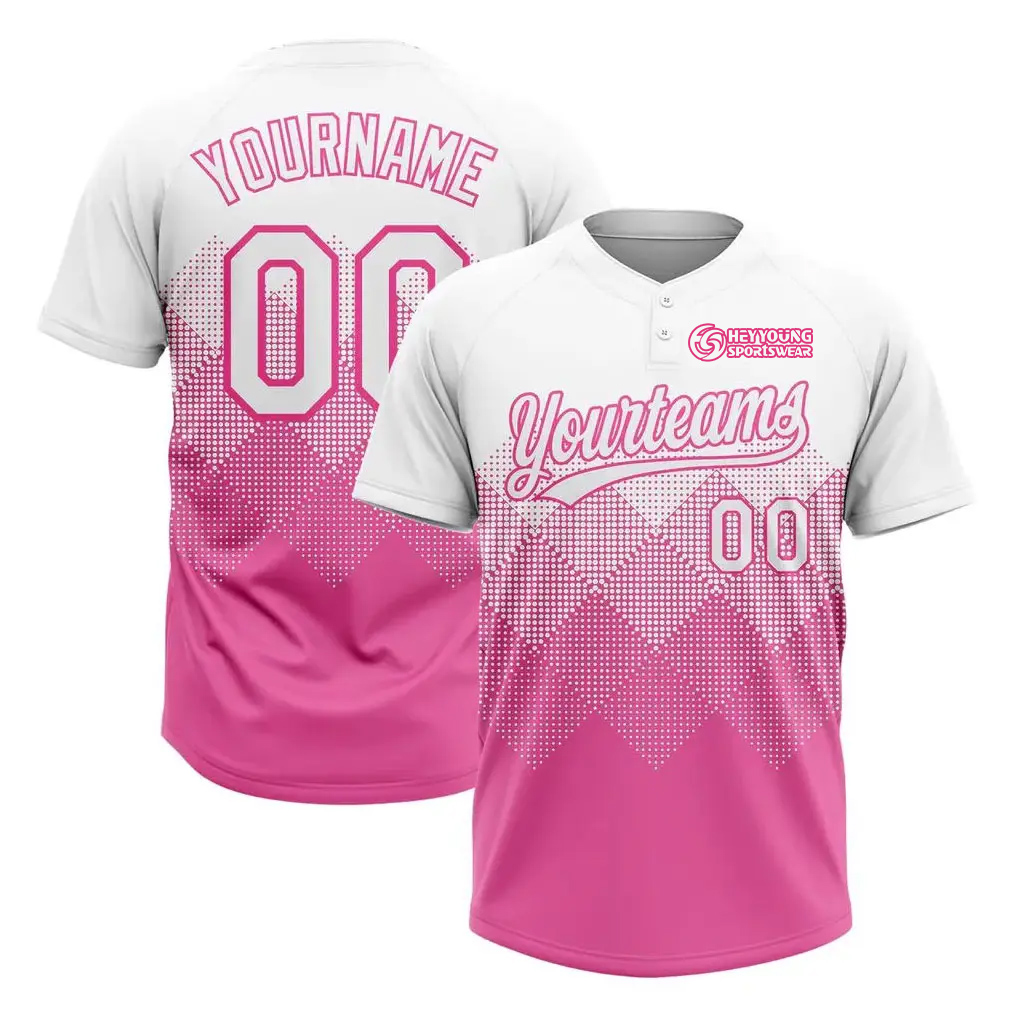 Team Sports Men Two Button Custom Sublimated Baseball Jerseys