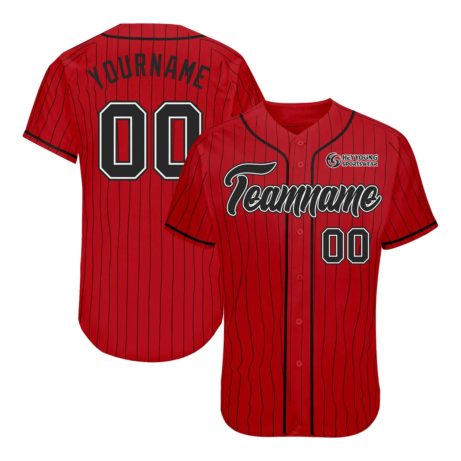 High Quality Custom Printing Breathable Mesh Baseball Jersey Shirts
