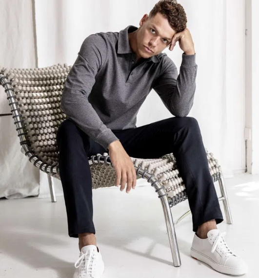 6 Ways To Style A Long Sleeve Polo Shirt _ The Leisure Society